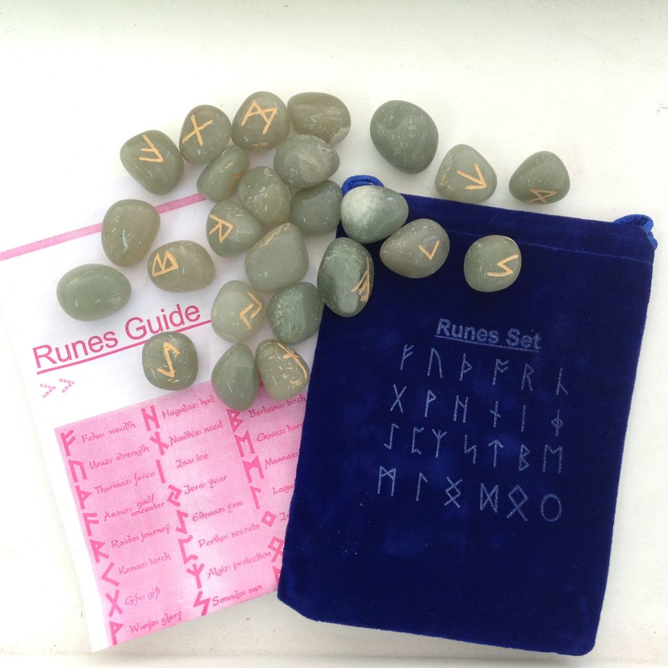 Green Aventurine Runes Set Green Aventurine Runes Set